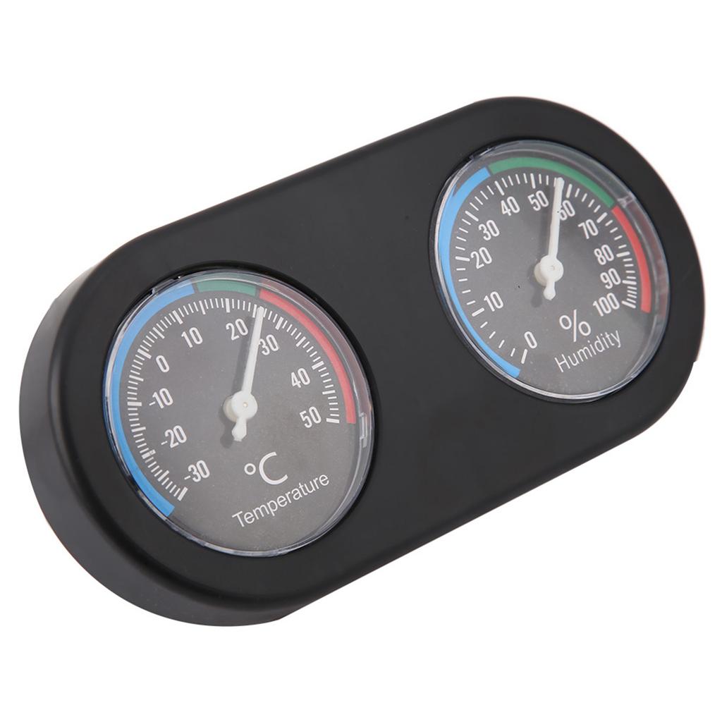 Mini Analog Temperature Humidity Meter Round Shape Thermometer Hygrometer for Reptile Tank