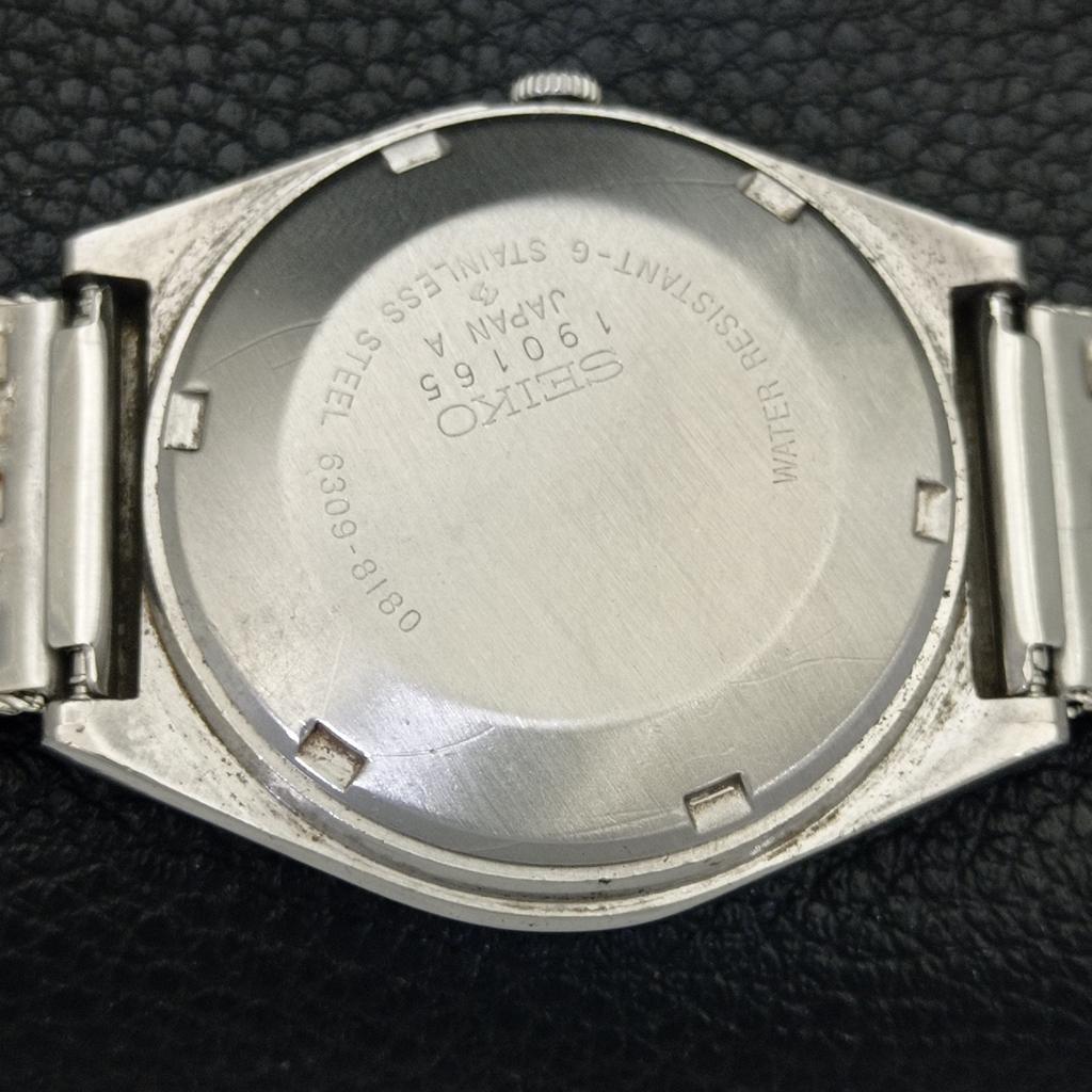 AUTOMATIC VINTAGE SEIKO 5 JAPAN 6309A MENS BLACK COLOR DIAL WATCH A702717-1