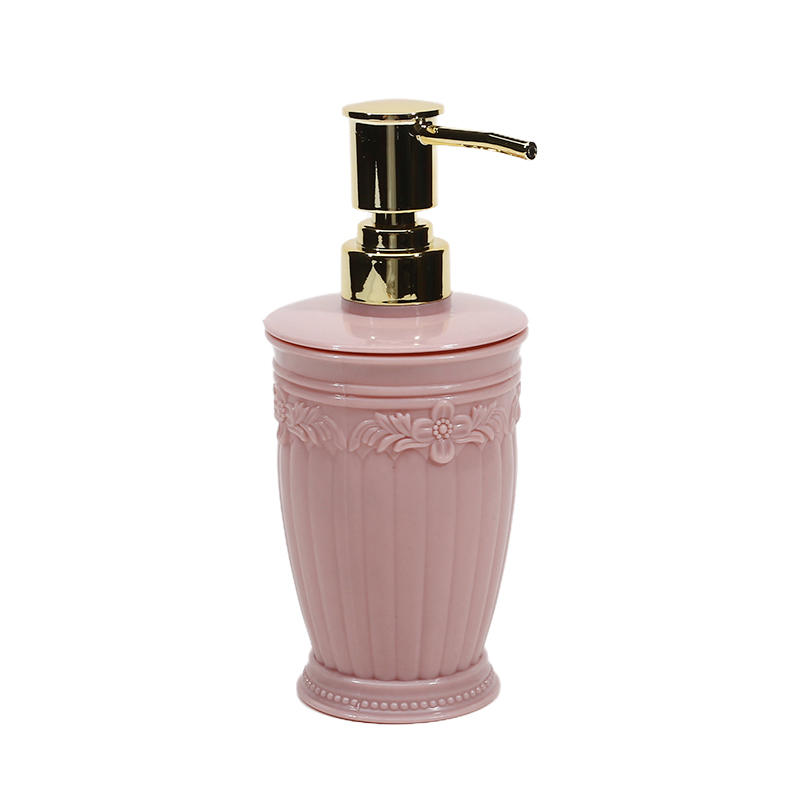 1PCS Fashion Stained Carved Liquid Soap Dispenser Bathroom Sanitizer Bottle Hand Pump Emulsion Shampoo Bath Shower Gel Press