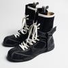 Cowhide version~ Flat bottom inner height increasing boxing boots women's retro