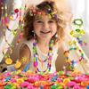 Children's DIY Bead Jewelry Making Kit Beginner Friendly Craft Set for Girls Make Necklace Bracelet Ring Art Craft Gift