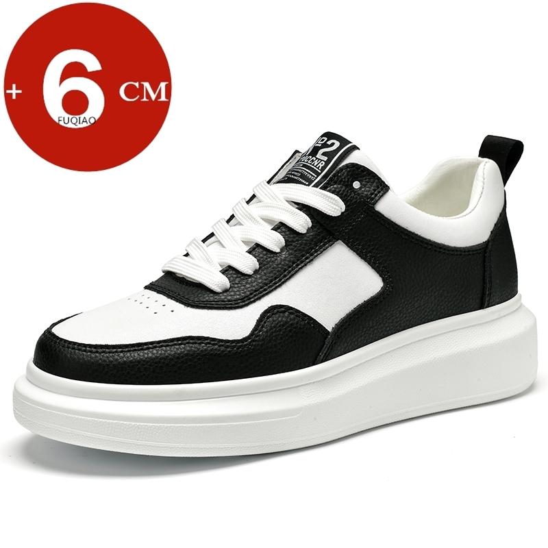 Brand Luxury Cow Leather Elevator Shoes Men Sneakers Height Increasing Shoes Invisible 6CM Heighten Sports Man Taller Lift Shoes