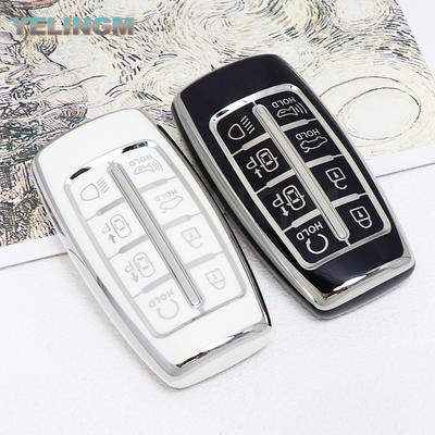 NEW 8 Buttons TPU Car Key Cover Case For Hyundai Genesis G80 GV70 GV80 2019 2020 2021 2022 Remote Key Holder Auto Accessories