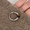Elegant Silver Plated Tiger Eye Stone Rings For Women Minimalist New Fashion Personality Creative Daily Party Jewelry Gift