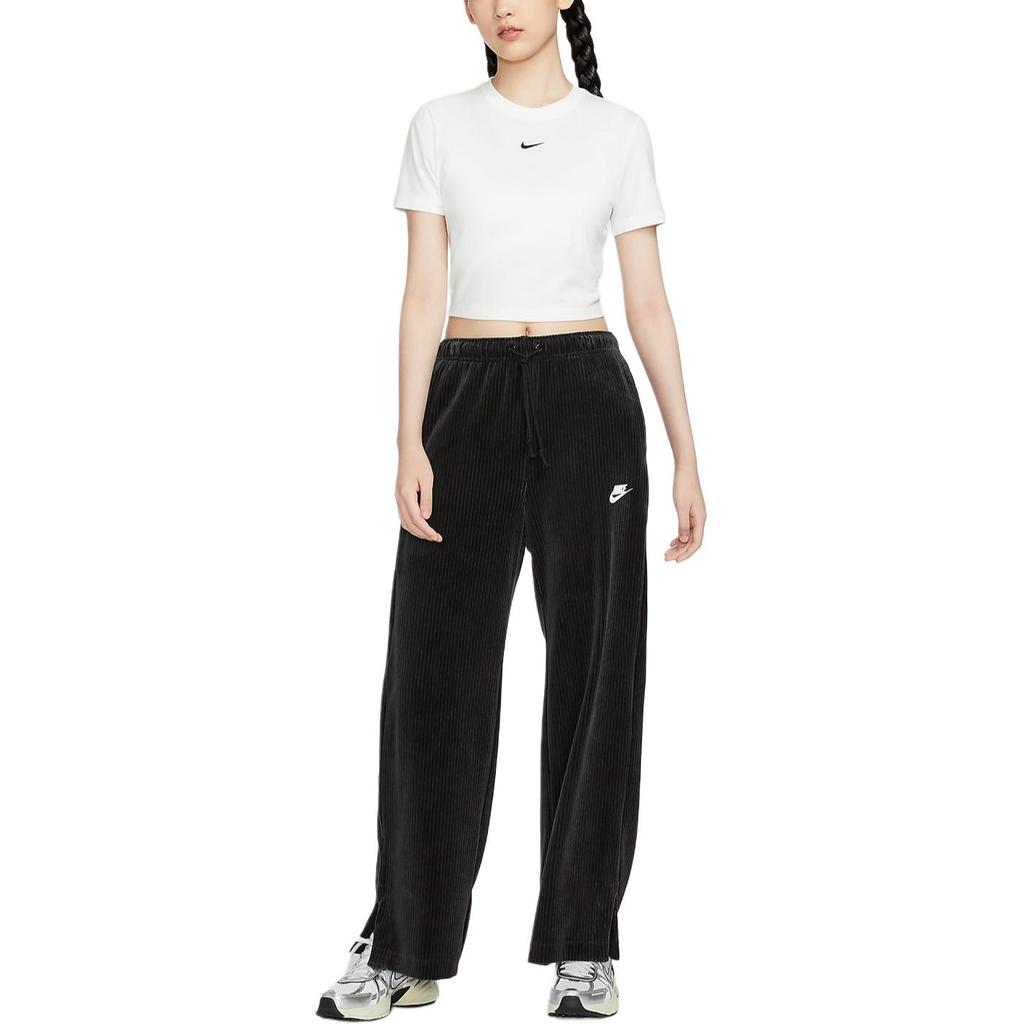 Nike Sportovní oblečení Manšestr Měkké Pohodlné Pletené Joggers Dámské Joggers Černé HQ1579-010