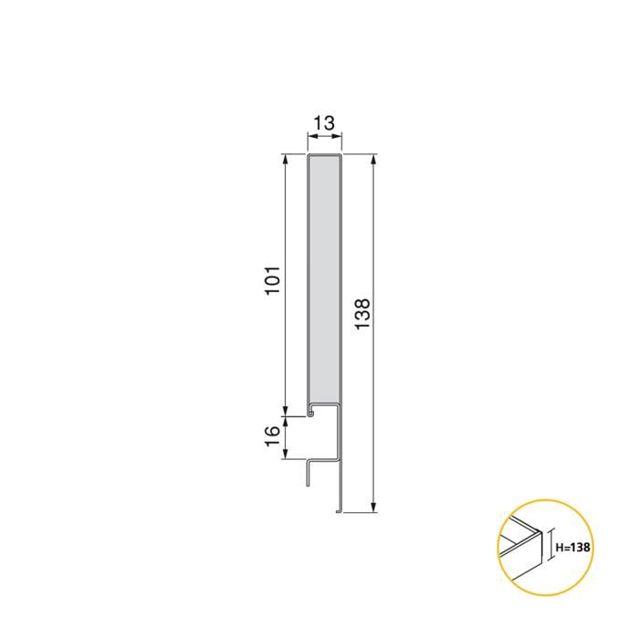 Emuca Concept 30 Kg External Drawer Height 138 Mm, 400, Anthracite Grey, Steel.