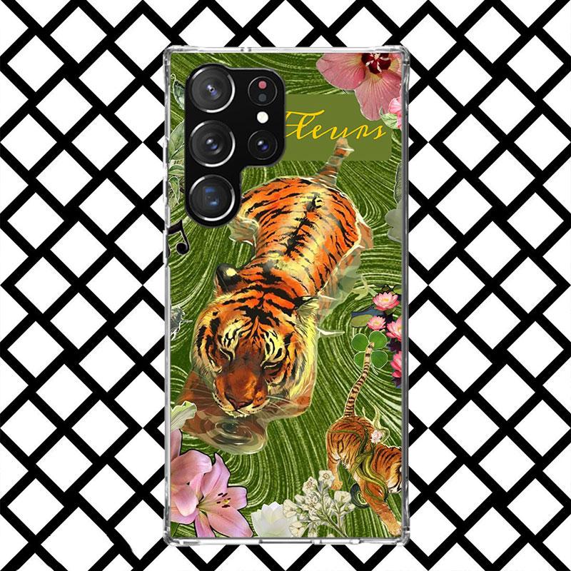 Superior Tiger Pattern Art Phone Case for Samsung Galaxy S26 S25 Edge S24 S23 Ultra S22 Plus S21 FE S20 + Soft Cover Print Funda