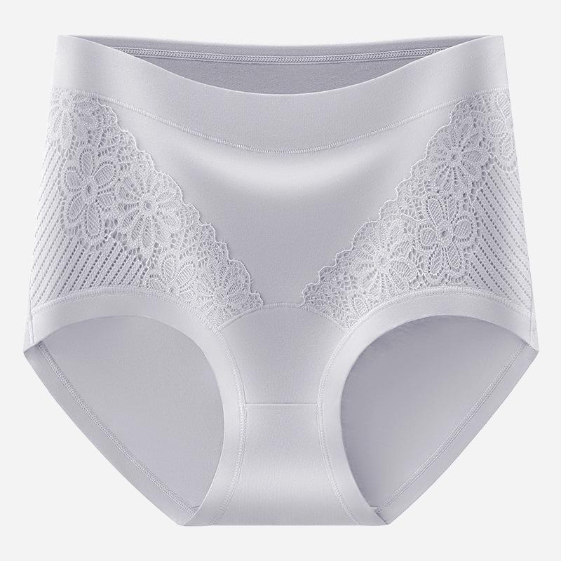

High-Waist Pure Cotton Plus Size Shaping Briefs for Middle-Aged Women with Antibacterial Crotch L [52-65 kg]