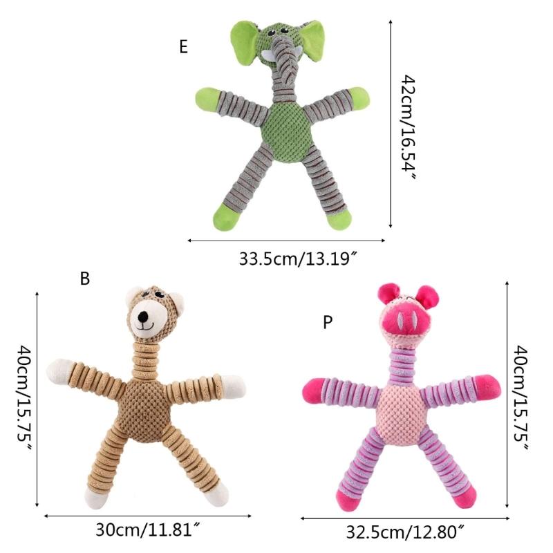 Squeak Dog Toy Interactive Stuffed Chew Toy Keep Teeth Healthy Reduce Boring