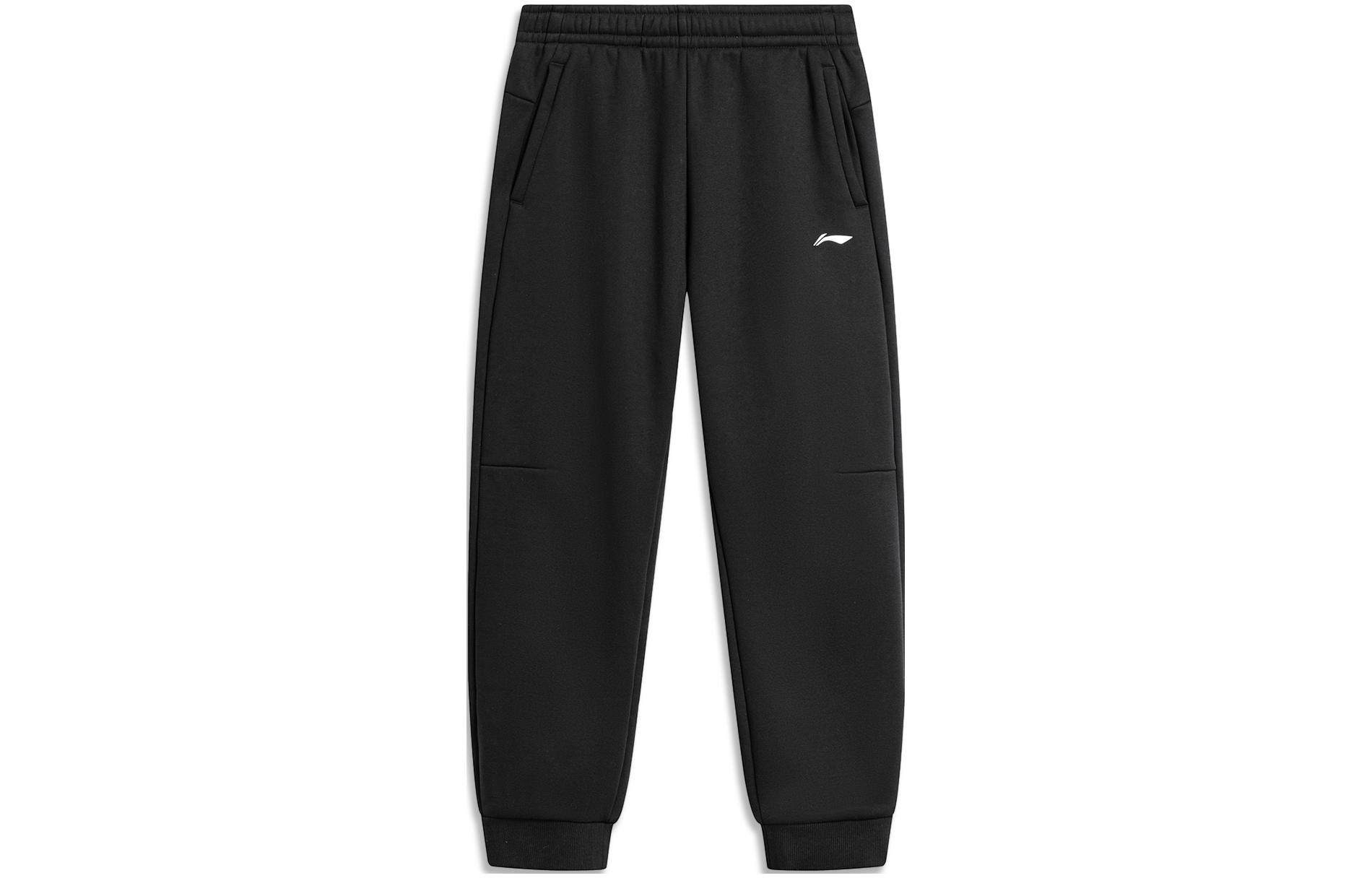 Li Ning Fitness Series Fleece Lined Thermal Fashion Versatile Comfortable Outdoor Running Cuffed Pants AKLUA73-6 3XL