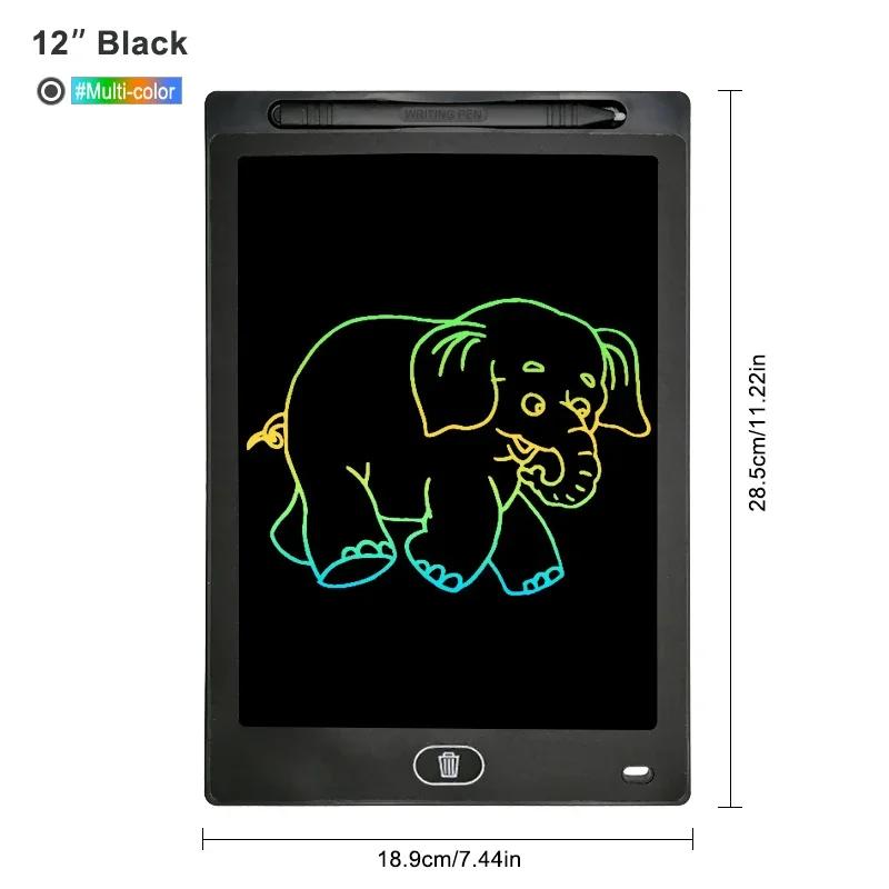 12 Inches Childrens Color LCD Screen Electronic Drawing Board Writing Boardhandwriting Board Drawing Tools Childrens Toys Gifts