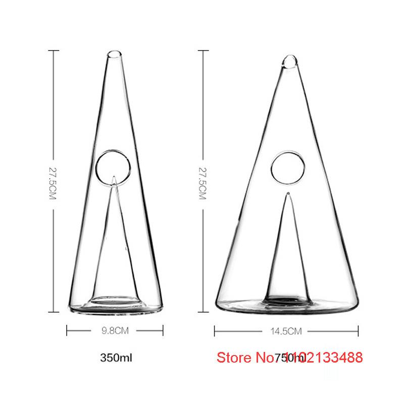 Cone Wine Decanter Separator Bar Accessories High Borosilicate Glass Wine Set Pyramid Waterfall Faster Bordeaux Pourer Aerator