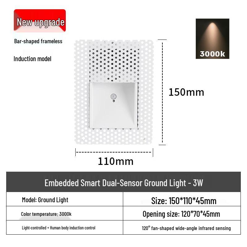 Recessed Frameless LED Stair and Corridor Light