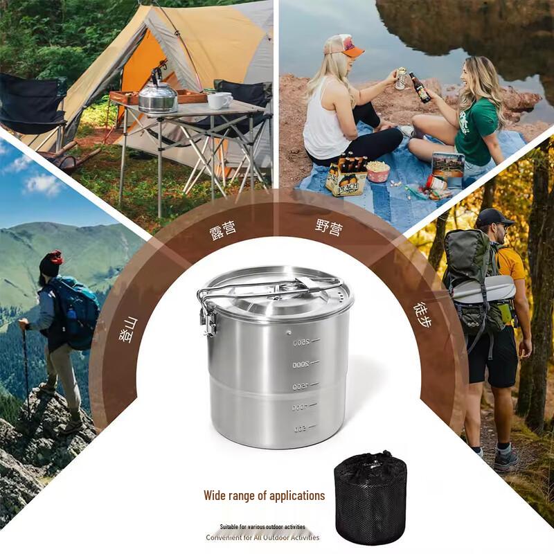 Outdoor General 304 Stainless Steel Camping Mug & Pot - Tall