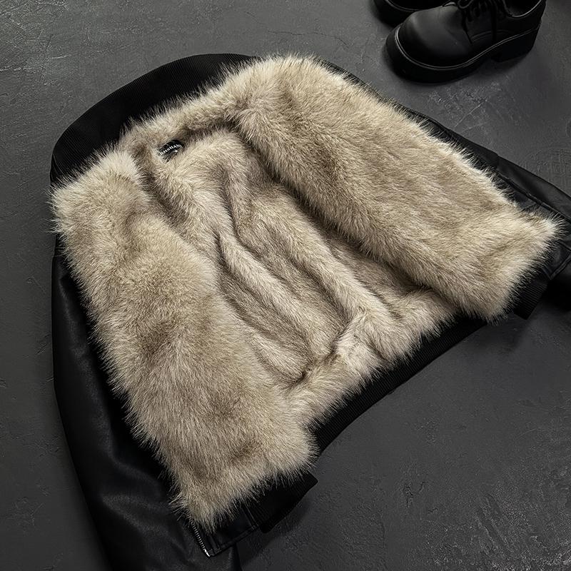 Men's Retro Pilot Leather Jacket: Mountain Eagle Cotton Winter Parka