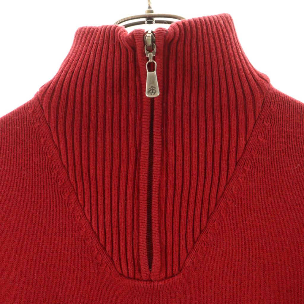346 BROOKS BROTHERS Cashmere Blend Long sleeve Half zip knit S Red Men's Used