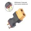 XT90 EC3 Airplane Battery Revolving Female Connector to Banana Head for 2pcs Welding Accessories