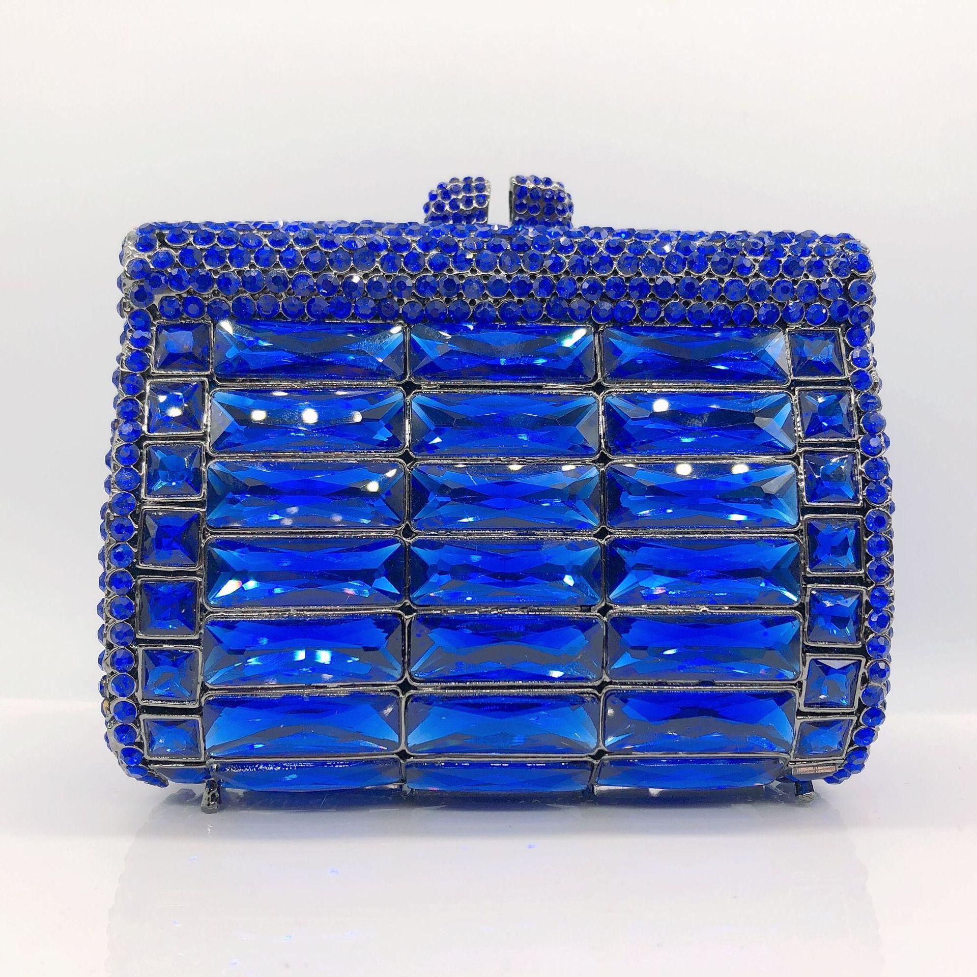 

dinner exquisite banquet diamond clutch bag atmospheric clutch bag синий