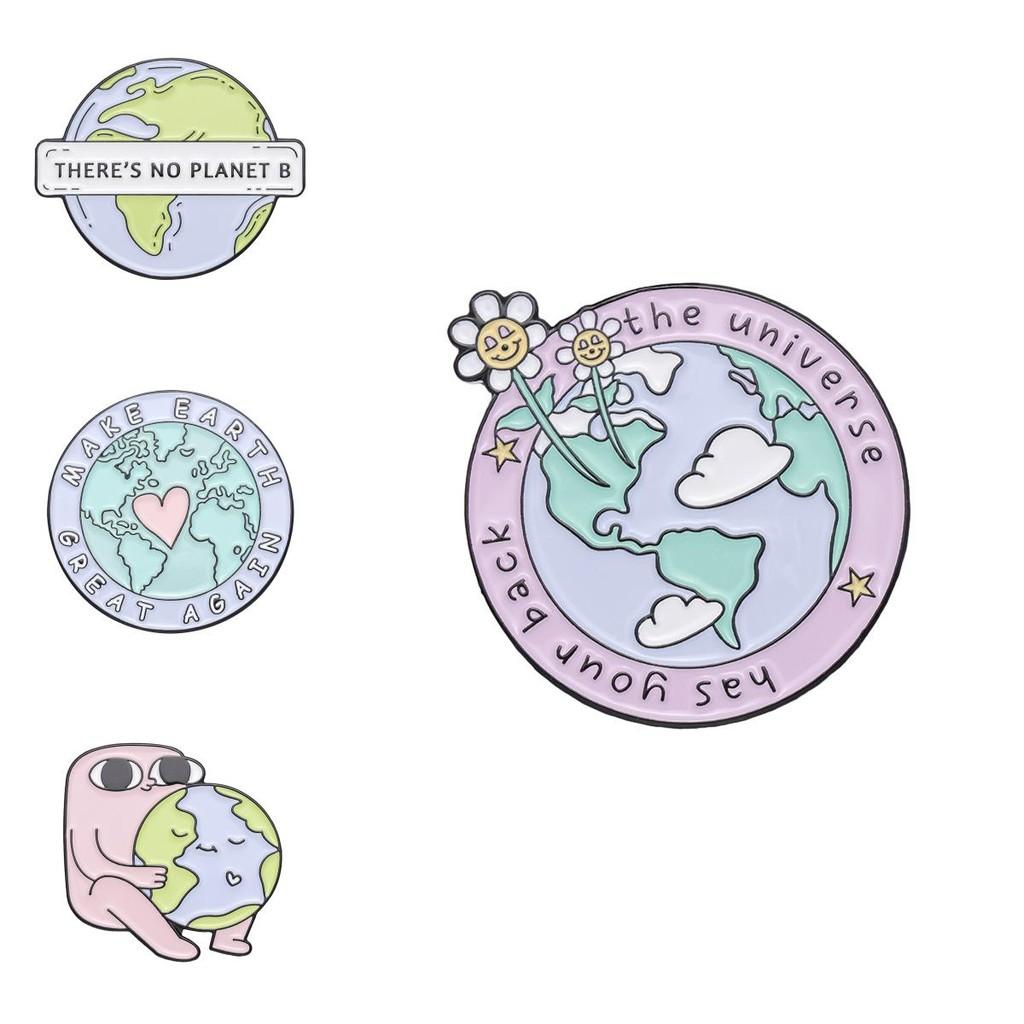 Care Stylish Cartoon Metal Brooch Unique Letter Decorated Pin For Fashionable Men Women And