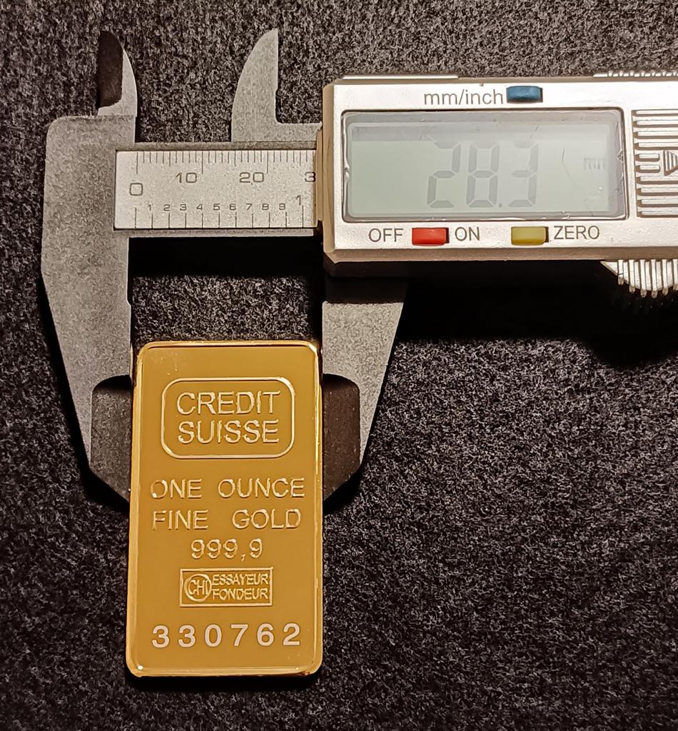 Replica Credit Suisse Ingot CREDIT SUISSU 24K Pure Gold Gold