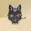 Party Skull Mask Long Teeth Demon Skeleton Half Face Mask Wolf Dragon Tiger Houjuu Nue Mask Cosplay Halloween Costume Props
