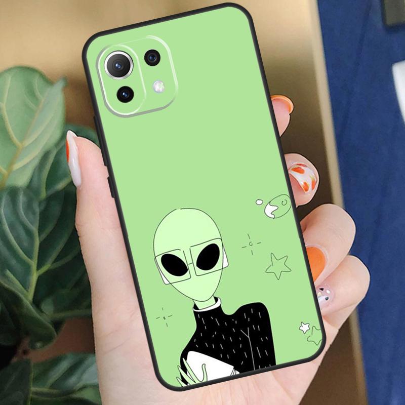 Cartoon Alien Case For Xiaomi 15T 14T 13T Pro 14 15 Ultra 17 Pro Max POCO X7 F8 Pro X5 X6 F5 F6 F7 Coque