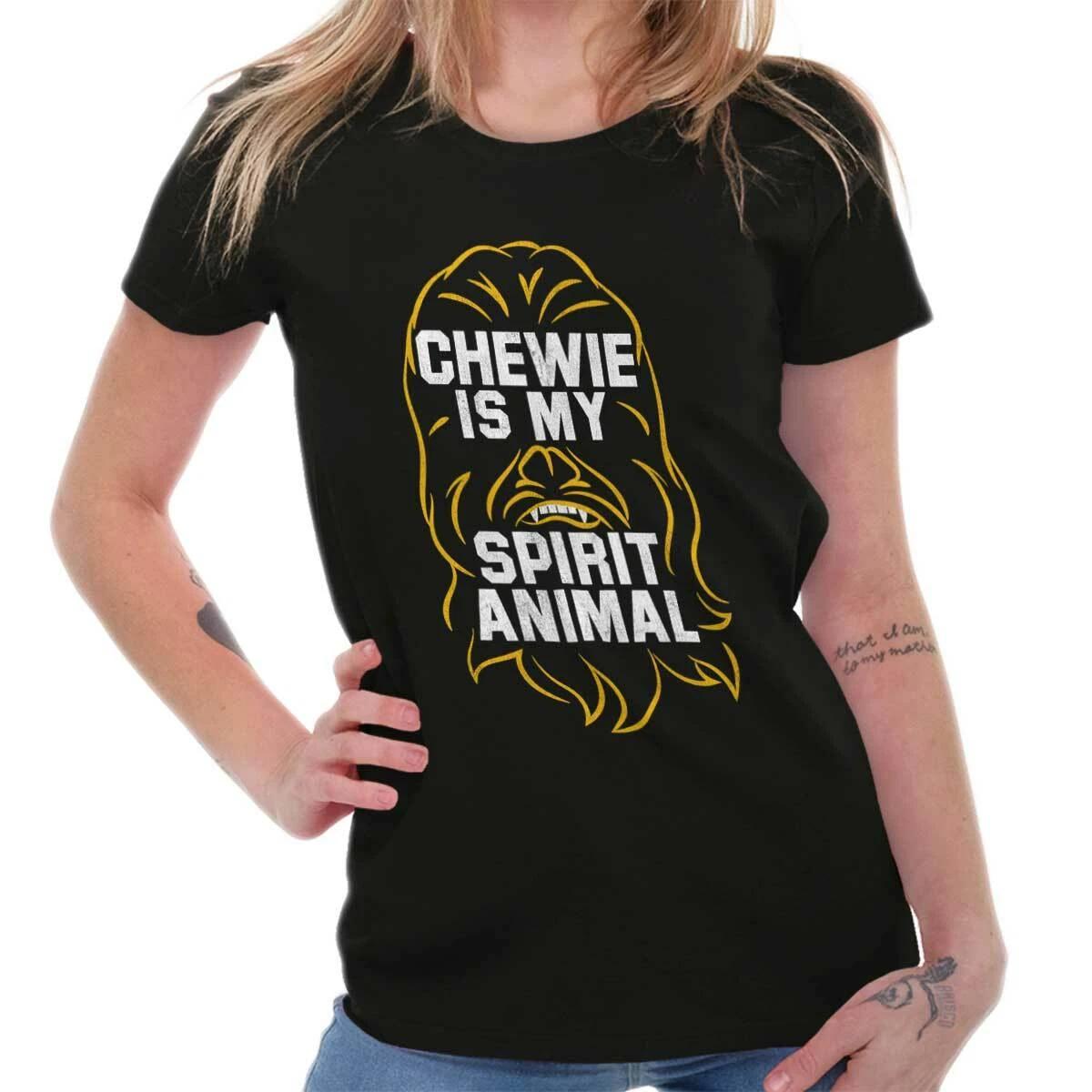 Space Movie Chewie Is My Spirit Animal Joke Womens Top Junior Graphic Tee XXXXL