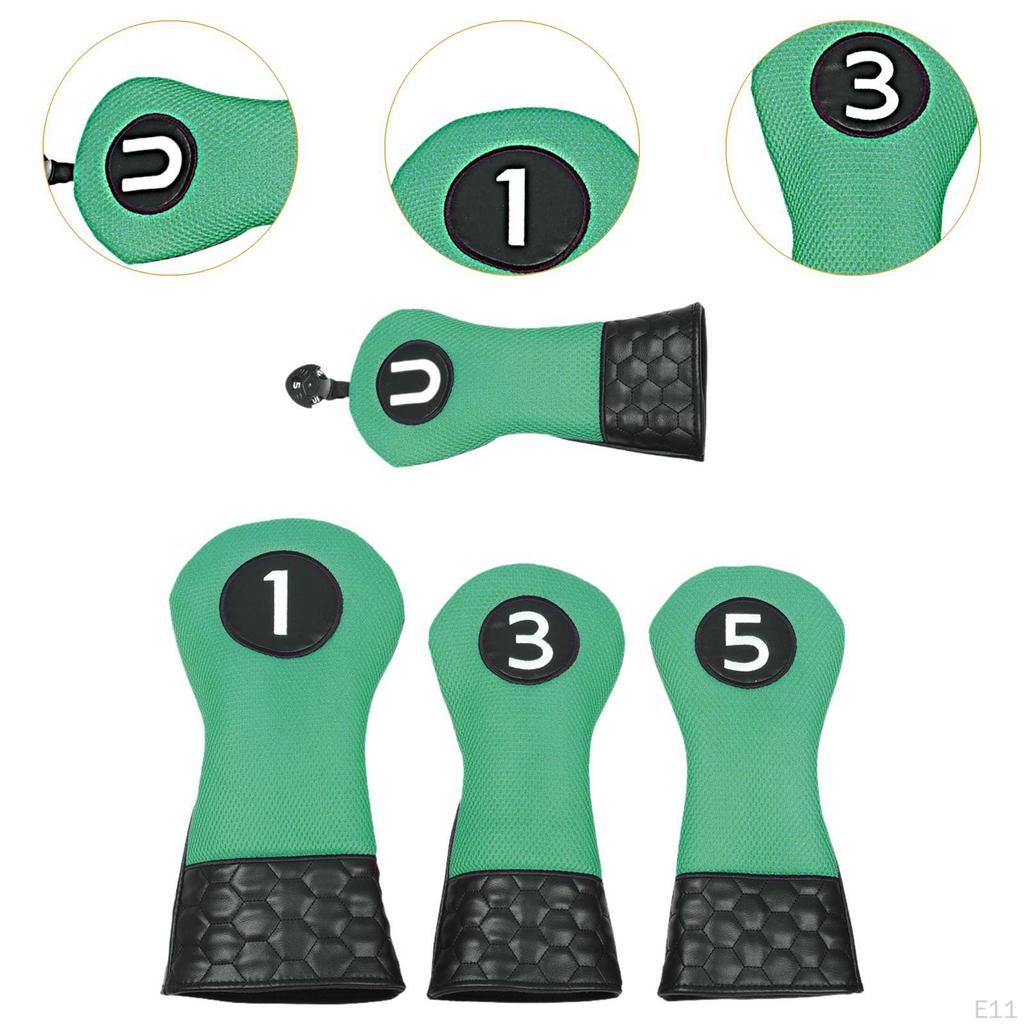 4 st golfklubbhuvudskydd, skydd för golfare, utrustning, huvudskydd, skyddshylsor