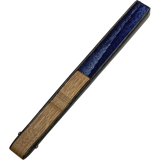 [Hanakanzashi] Folding Fan Men's Gentleman's Asanoha (Hemp Leaf) Gradient 22cm Cotton Fabric Folding
