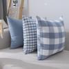 Blue Pillow Covers Plaid Home Decorative Sofa Cushion Cover 45x45cm 1PC