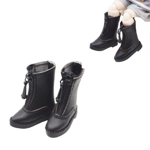 Rakulifey Obitsu 11 Shoes, Boots, OB11 Size Shoes, Obitsu Doll 11cm Accessories, 1/12 BJD Doll Shoes, Birthday Gift, 3 Colors (Black)