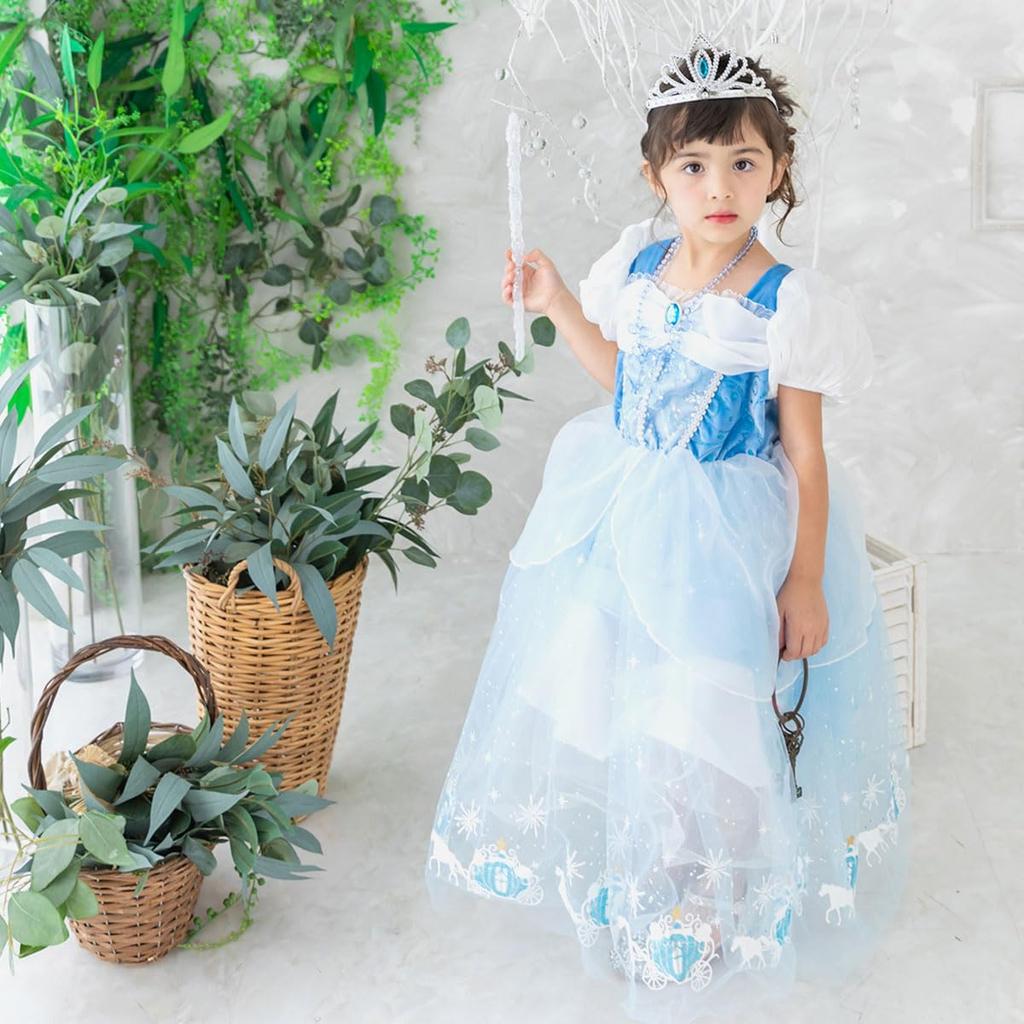Gorgeous Long Cinderella Kids Princess Halloween Recital d228 [monoii] Dress, Dress, Cosplay, Costume, Kids, Costume, Costume, Girls,