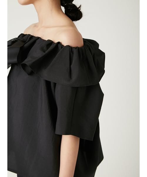 FRAY Tucked Volume Blouse Free Size I.D. Women's FWFB252108, Black,