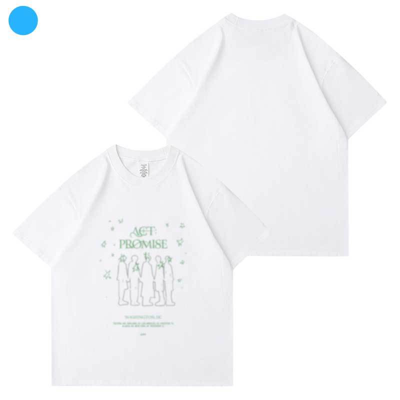 TX T2024 World Tour Concert ActPromise Peripheral Same Short Sleeve T-Shirt Printed Bottom Shirt on Clothes