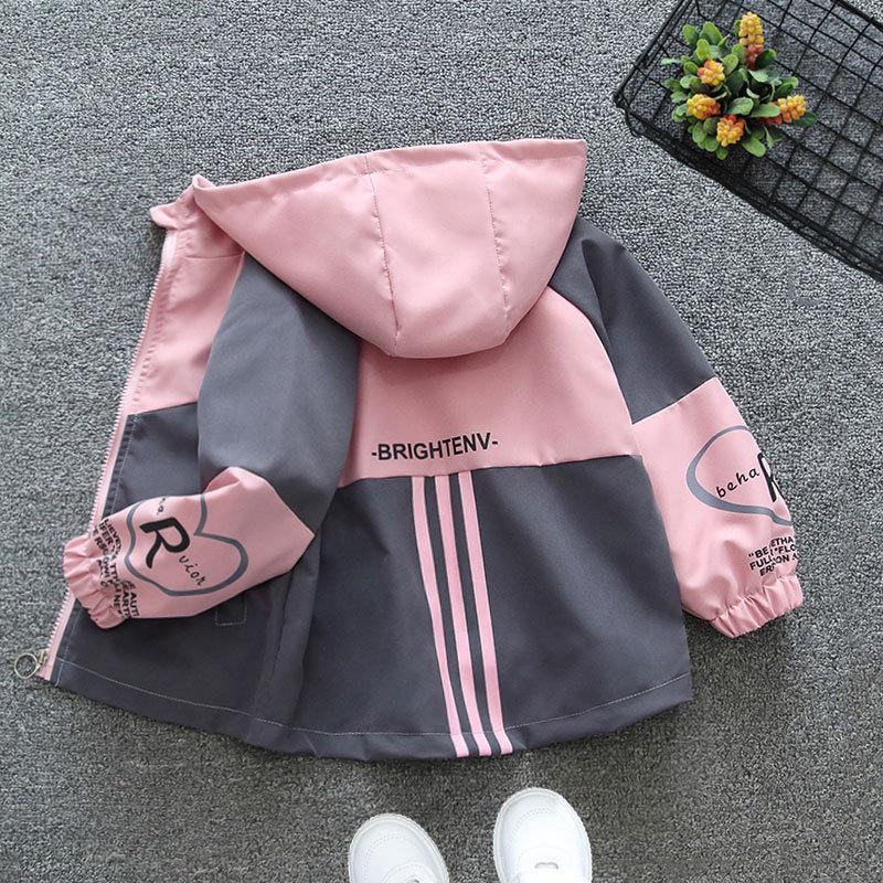 Boys' Color Blocked with Stripes Hooded Coats for Children Aged 3-10 Boys Girls In Spring  Autumn