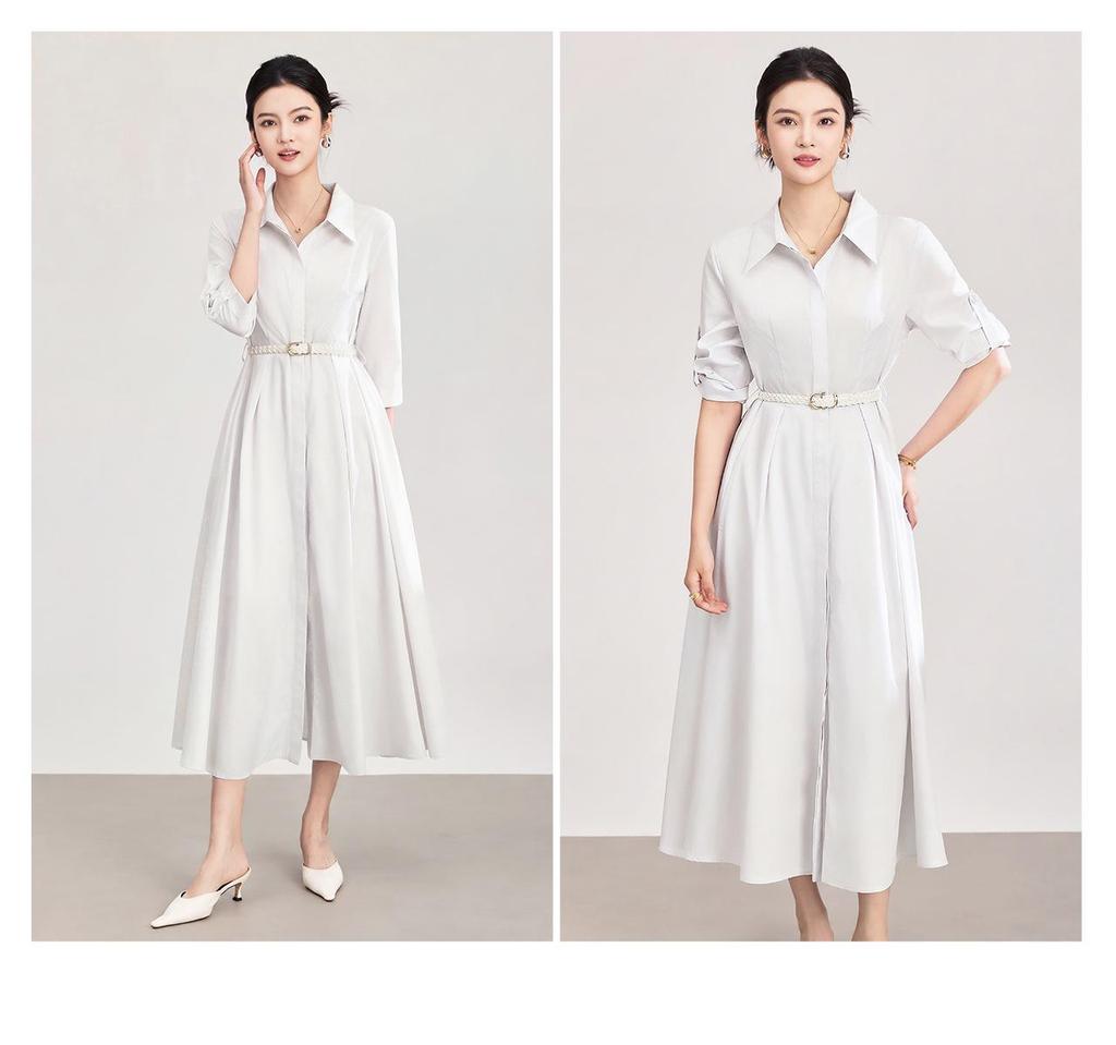 Elegantly Stylish Tencel Cotton Shirt Dress for a Fashionable Commute – Spring/Summer Collection