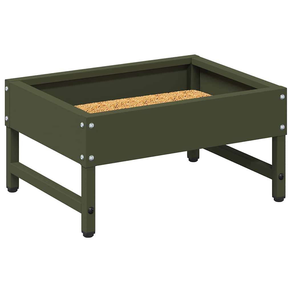 Bird Feeder Olive Green 34 X 26 X 16 Cm Cold Rolled Steel