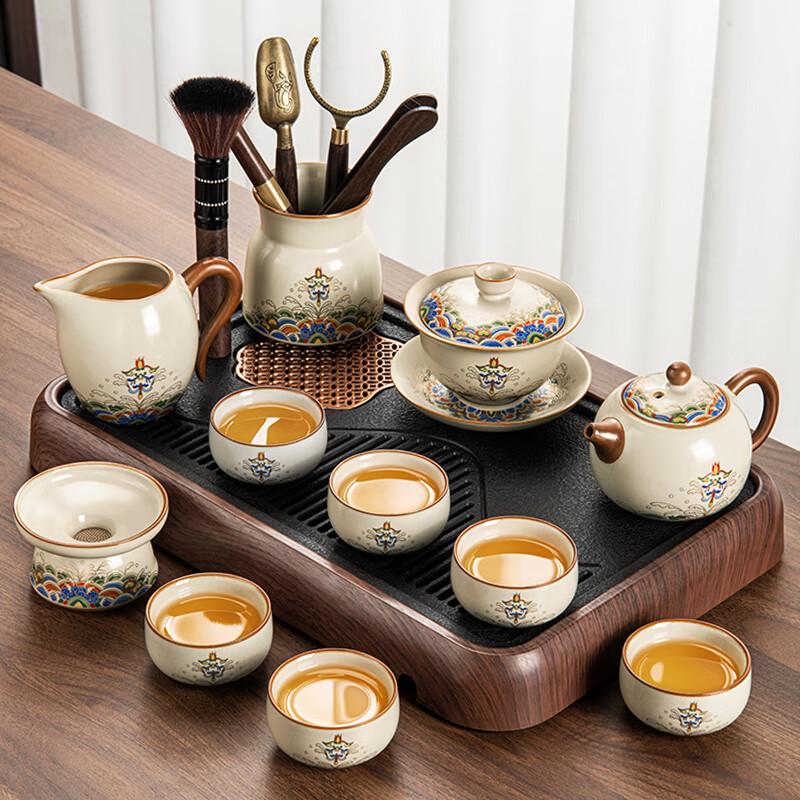 Leinuo Ru Kiln Xishi Pot & Gaiwan Tea Set (11-piece)