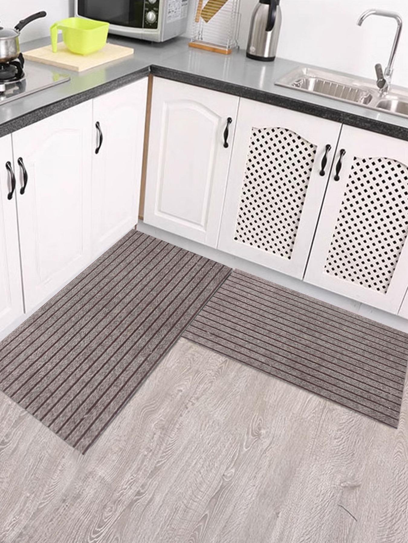 

Модные полосатые ковры, простой коврик для кухни в скандинавском стиле, домашний ковер, современный домашний декор 40*60+40*120cm коричневый