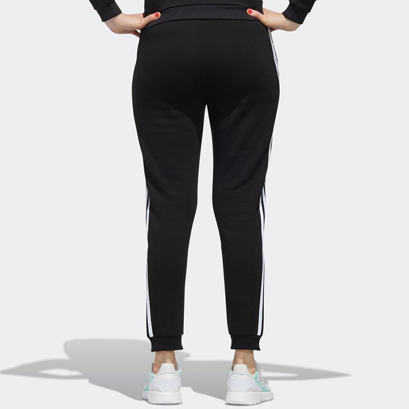 Adidas Neo Knitted Slim Fit Sports Trousers Unisex Bottoms Black GJ7947