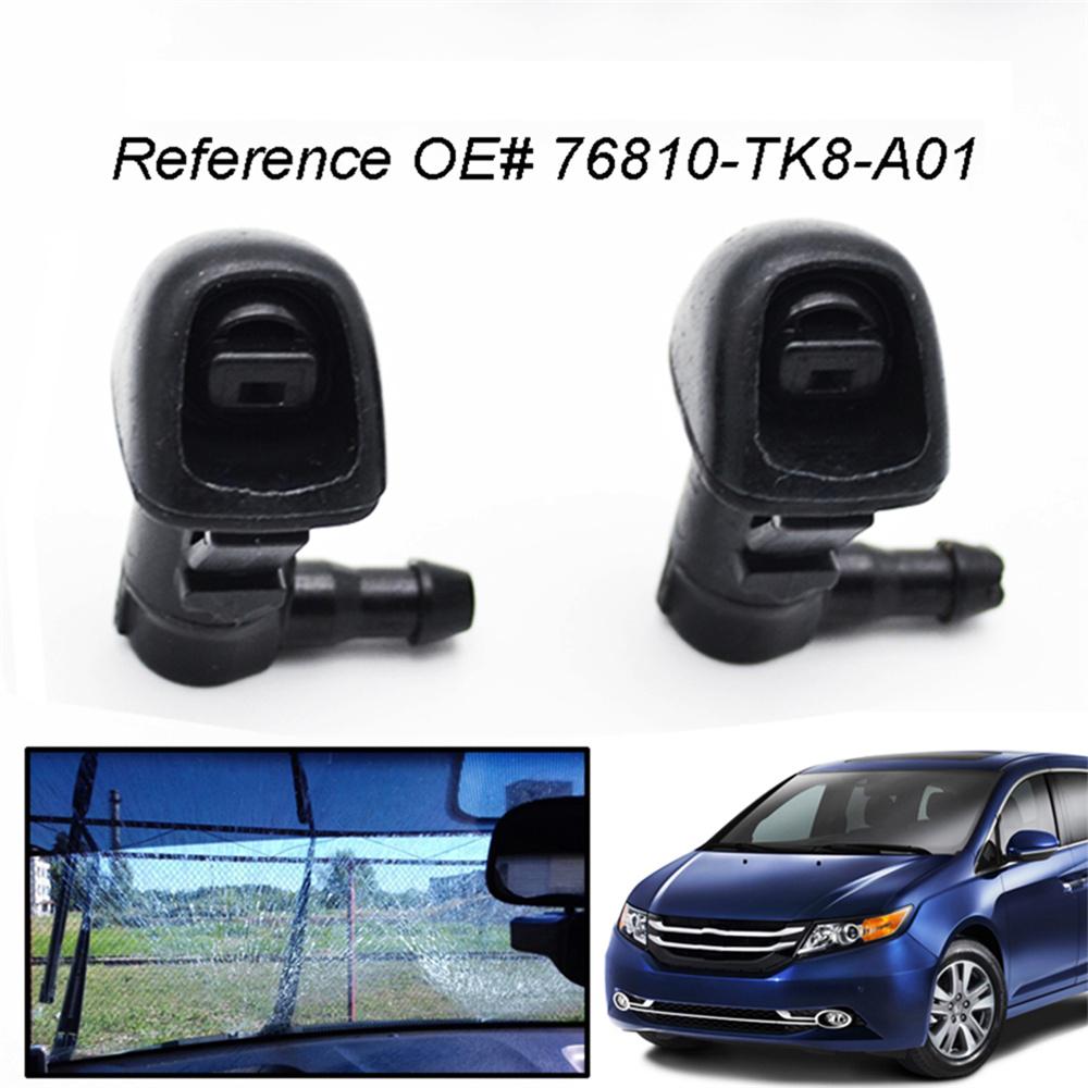 2pcs Front Windshield Washer Nozzle Jet #76810-TK8-A01 For Honda Odyssey 2011-17