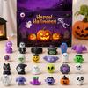 Huaqianguhh Halloween Advent Calendar, 24 Days Countdown Calendar with Pcs Slow Rising Squeeze Toys, Scary Collectible Dolls Gifts for Kids,