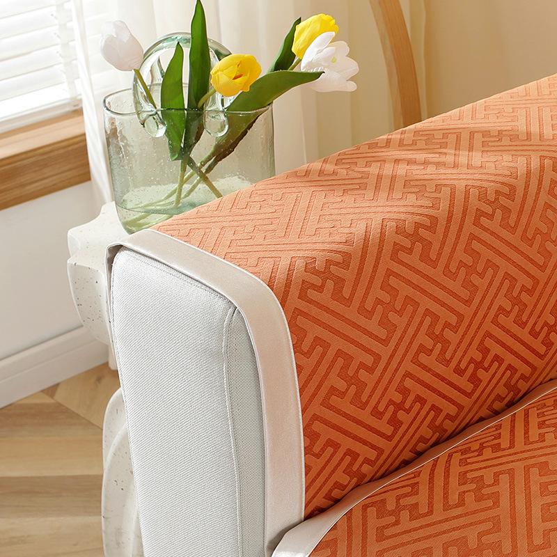 Non-slip Chenille Sofa Cover Summer Universal Couch Cushion Slipcover for Living Room Solid Color Sofas Mat Furniture Protection