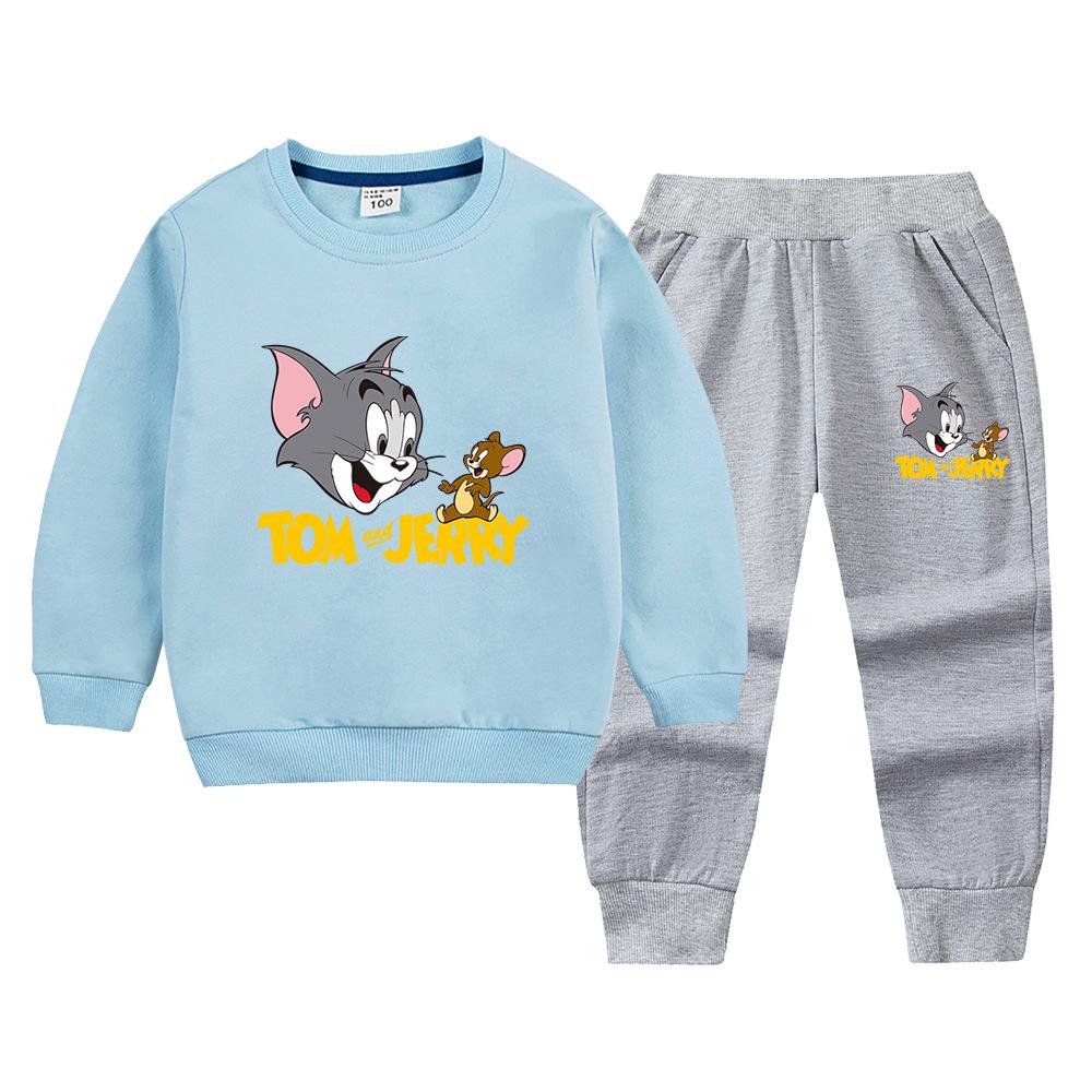 Autumn 2022 Kids' Sweatshirt and Pants Set: Stylish Casual Two-Piece for Boys and Girls