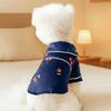 Pet Silk Pajamas Small Dogs Cats - Princess Style Two-Legged Clothes Teddy Bichon Pomeranian French Bulldog