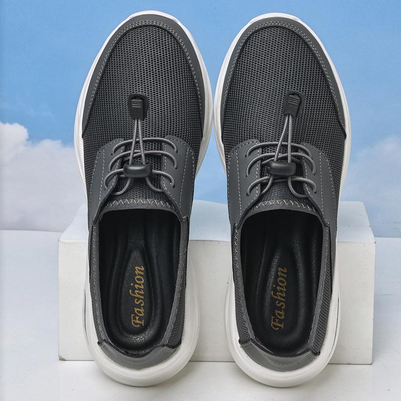Men Comfortable Hollow Out Loafers Summer Breathable Lightweight Walking Shoes New Size 45 Antiskid Soft Bottom Sneakers