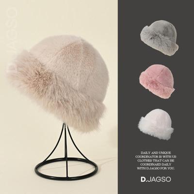 Women's Winter Bucket Hat Mongolian Poggle Bucket Hat