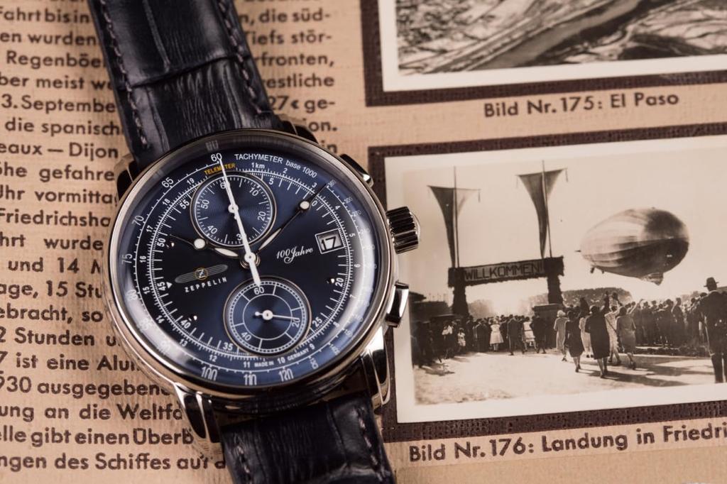 Zeppelin Men's 100th Anniversary Watch, Blue Dial, 86703 [Parallel Import]