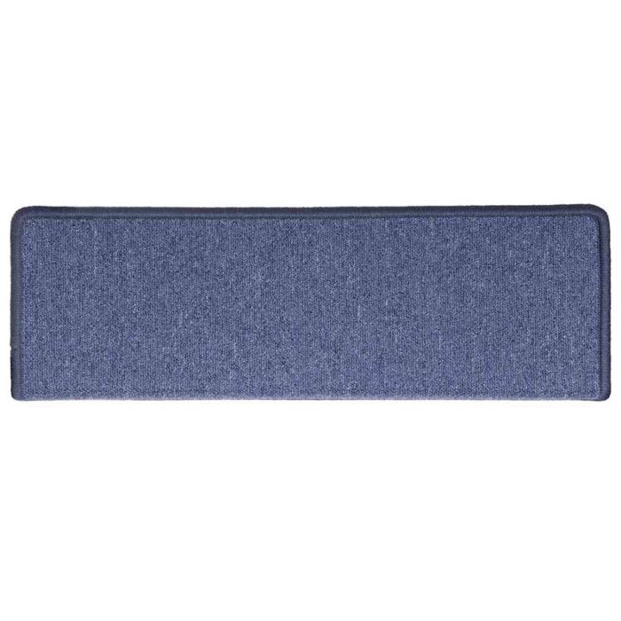 VidaXL Tapis d'escalier 30 pièces 65 x 21 x 4 cm Bleu Bord rectangulaire 3365772