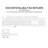 XVX Keycaps Crystal Jelly R2 Upgrade Side-Printed MDA Profile Gaming Keycaps (122-Key) PBT Mechanical Mechanical Keyboard